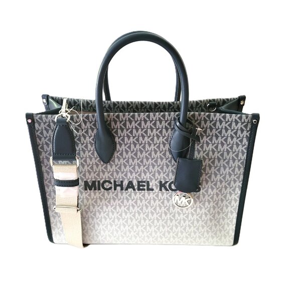 Michael Kors Mirella Medium EW Tote Crossbody Shopper Navy Ombre MK - Picture 1 of 7